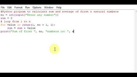 Python program to calculate sum and average of first n natural numbers