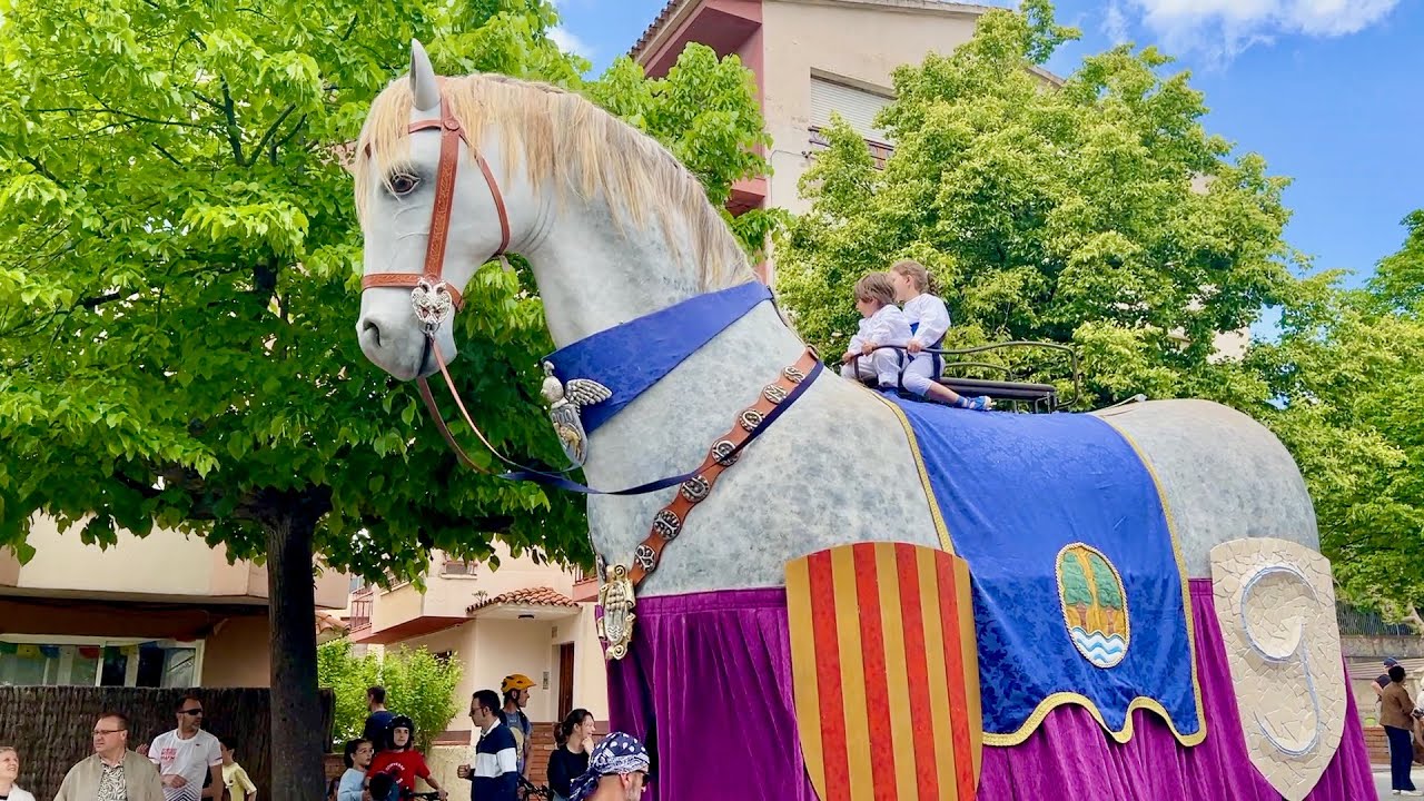 Plantada i Cercavila TROBADA de GEGANTS de RIUDOMS el 11 de maig de 2025