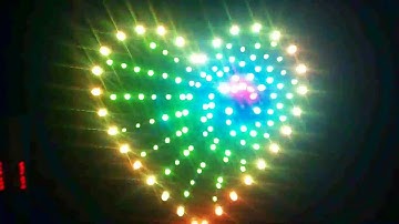 Đồng hồ + Led trái tim RGB