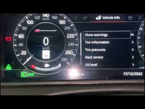 How to check the oil level on 2018 Range Rover Velar