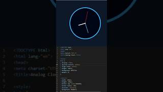 Analog Clock Animation ⌚ HTML CSS #analog #analogclock #shorts