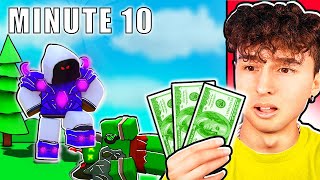 I Gave $100 For Every Minute He Survived...(Roblox BedWars)