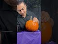 HOW TO CARVE A PUMPKIN WITH A PEN #shorts #youtubeshorts #pumpkincarving #halloween