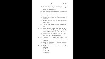 CIT - 001  December  2023 Question Paper