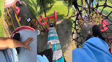 bella ciao playground parkour running sliding climbing pov