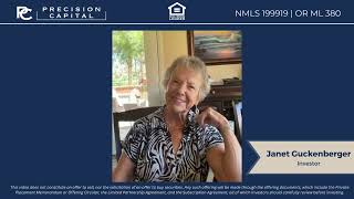 Famous Janet Guckenberger's investment testimony with Precision Capital! Profile