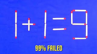 Move only 1 Stick To Make Equation Correct-Matchstick Puzzle ✓✓