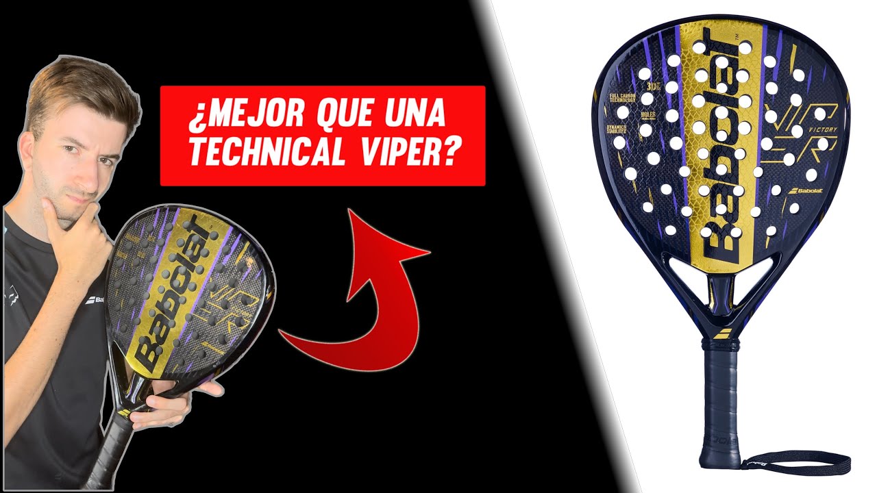 Pala De Pádel Babolat Viper Carbon Victory Barcelona - Forma De Diamante, Goma Black EVA Y Tecnología 3D Spin