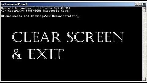 Command Prompt Tutorial CLEAR SCREEN EXIT