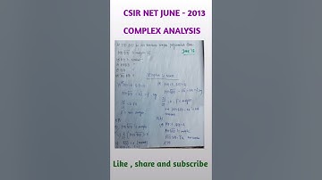 #Shorts| #3| CSIR NET exam preparation| Complex Analysis | JUNE 2013| NA MATH STUDY