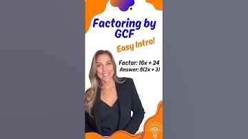 Factoring by GCF - Easy Intro Explanation!