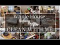 SUPER LONG WHOLE HOUSE CLEAN WITH ME! / VERY REAL LIFE/ EXTREMELY MESSY HOUSE/1 HOUR OF MOTIVATION