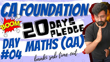 CA FOUNDATION I DAY #04 I MATHS (QA) I TIME VALUE OF MONEY Part #06 I 20DAYSPLEDGE I SESSION 2020-21