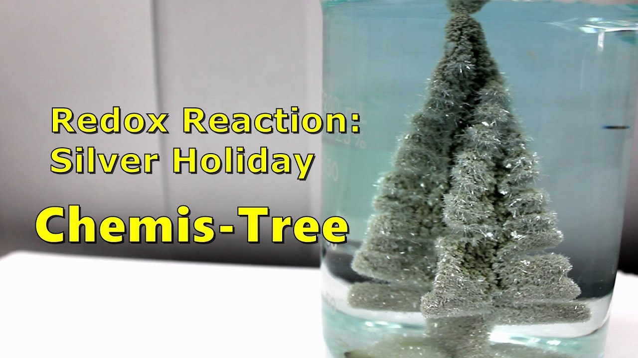 redox reaction holiday chemistree copper silver nitrate holiday