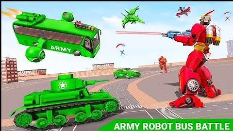 US Army Bus Robot Transformation | Jet Car Robot Vs Aliens Robots | LA LA Games