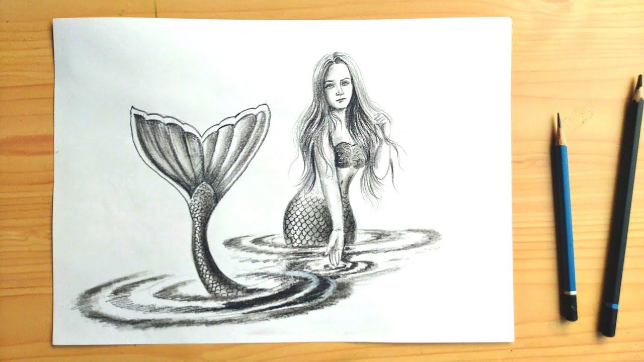 How To Draw A Mermaid in 10 Easy Steps  Dream Pigment