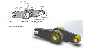 Idler Lever in SolidWorks | SolidWorks Tutorial | Part Design | Part No.#61
