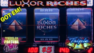 Luxor Riches strikes again! Big Win! Wheel of Fortune Pink Diamond + Triple Double Red Hot Bells! screenshot 5