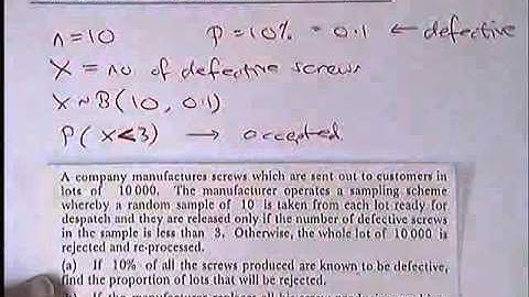 The Binomial Probability Distribution Example Part 1