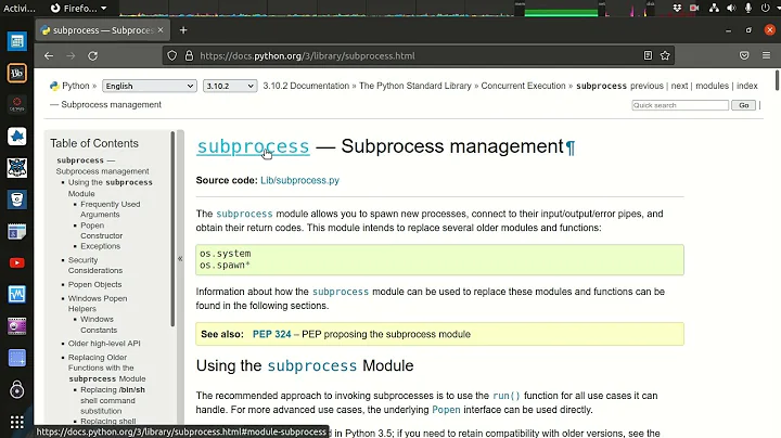 Python 3 Subprocess Module - Run terminal commands from a Python program.