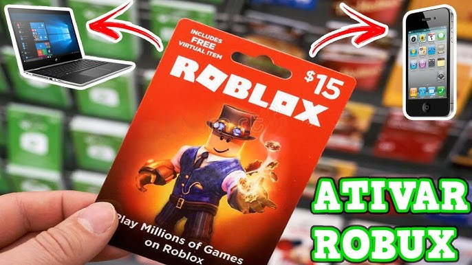 Cartão Roblox 500 Robux - Cartão Presente Roblox - Corre Que Ta