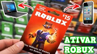 Roblox Como Ativar Codigo De Robux Pelo Pc E Celular Youtube - como passar robux do celular para pc