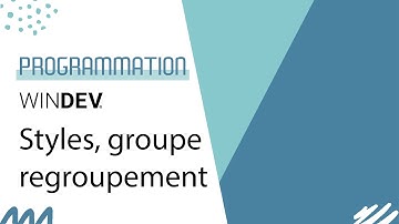 WINDEV  - Les groupes de champs