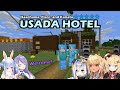 Flare from Oozora Kensetsu (Temporary), Haachama, and Kanata Visit Usada Hotel【Hololive English Sub】