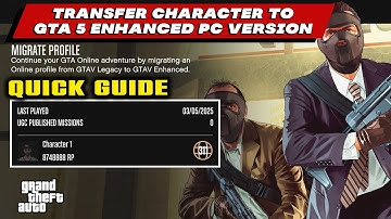 Character Migration Tutorial to GTA Online Enhanced PC | How to TRANSFER CHARACTER Enhanced PC