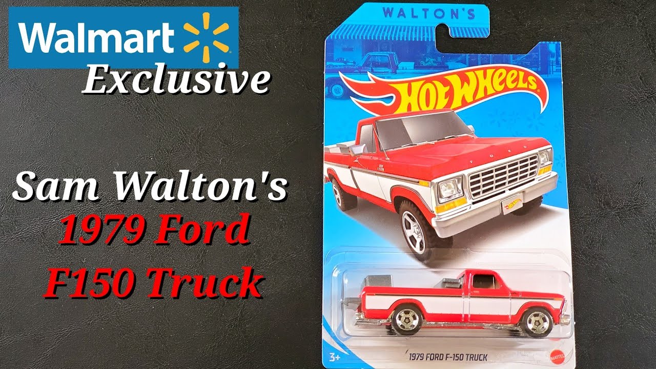 HOT WHEELS WALTONS 1979 FORD F-150 TRUCK WITH PAINT VARIATION & WAL.MART R/R