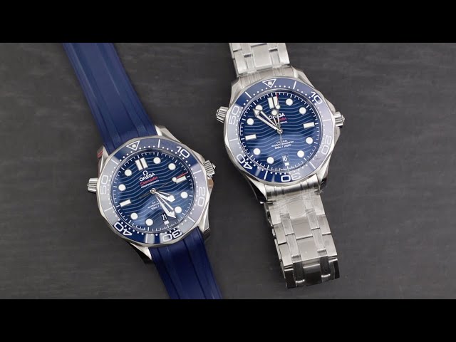 Omega Seamaster Diver 300M Blue Rubber Strap VS Steel Bracelet