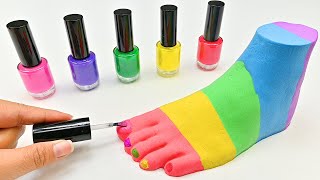 Satisfying Video l Making Kinetic Sand Nail Polish Foot Cutting ASMR #15 Zon Zon (No Music)