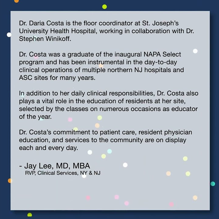 Physician Anesthesiologist Week Spotlight Daria Costa YouTube