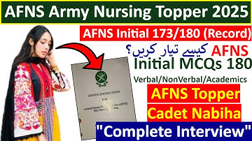 AFNS Topper|Army Initial Test Results|How to Prepare #AFNS Initial Test|Army Nursing|AFNS 2025 #army