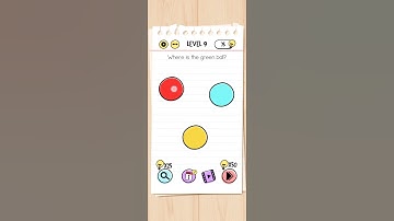 Brain Test Level 9 Where is the green ball? Gameplay Solution Walkthrough