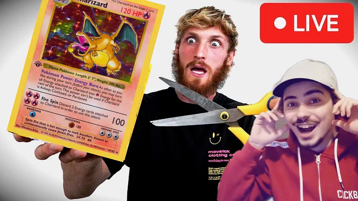 Logan Paul Pulling A $75k Charizard in the $200,000 1st Edition Pokemon Box! (Reaction)