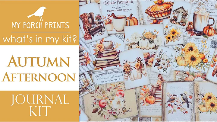 AUTUMN AFTERNOON JOURNAL KIT 🍂 | Fall | What's In My Kit | My Porch Prints Junk Journal Ideas