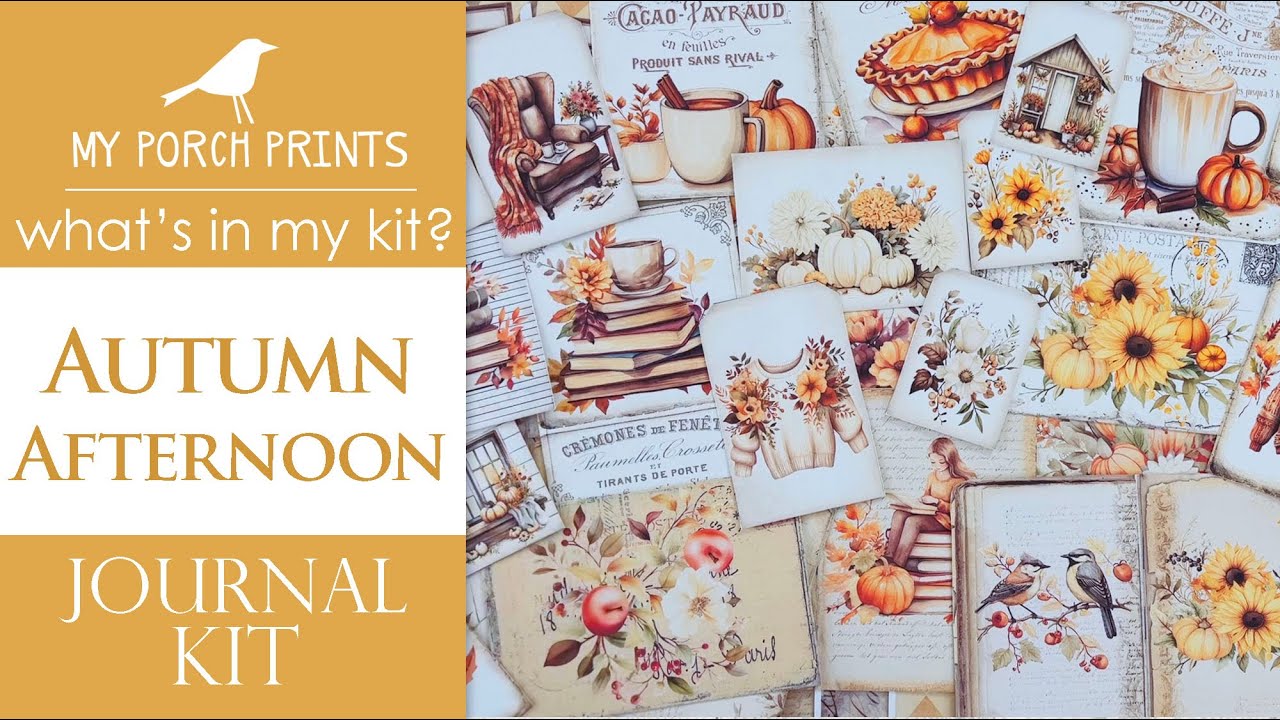 AUTUMN AFTERNOON JOURNAL KIT 🍂 | Fall | What's In My Kit | My Porch ...