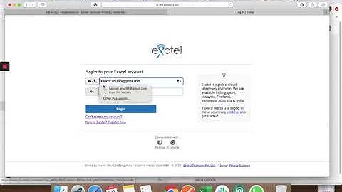 How to login to Exotel portal