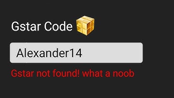 My Gstar Code has Gone 😔