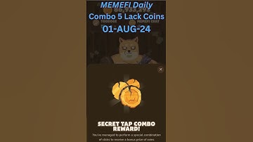 01 AUG Memefi Secret Reward Combo with auto clicker | Memefi 5 Lack Coins  #memefisecretcode