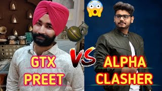 GTX PREET Vs. ALPHA CLASHER || 2 vs. 4 INTENSE FIGHT