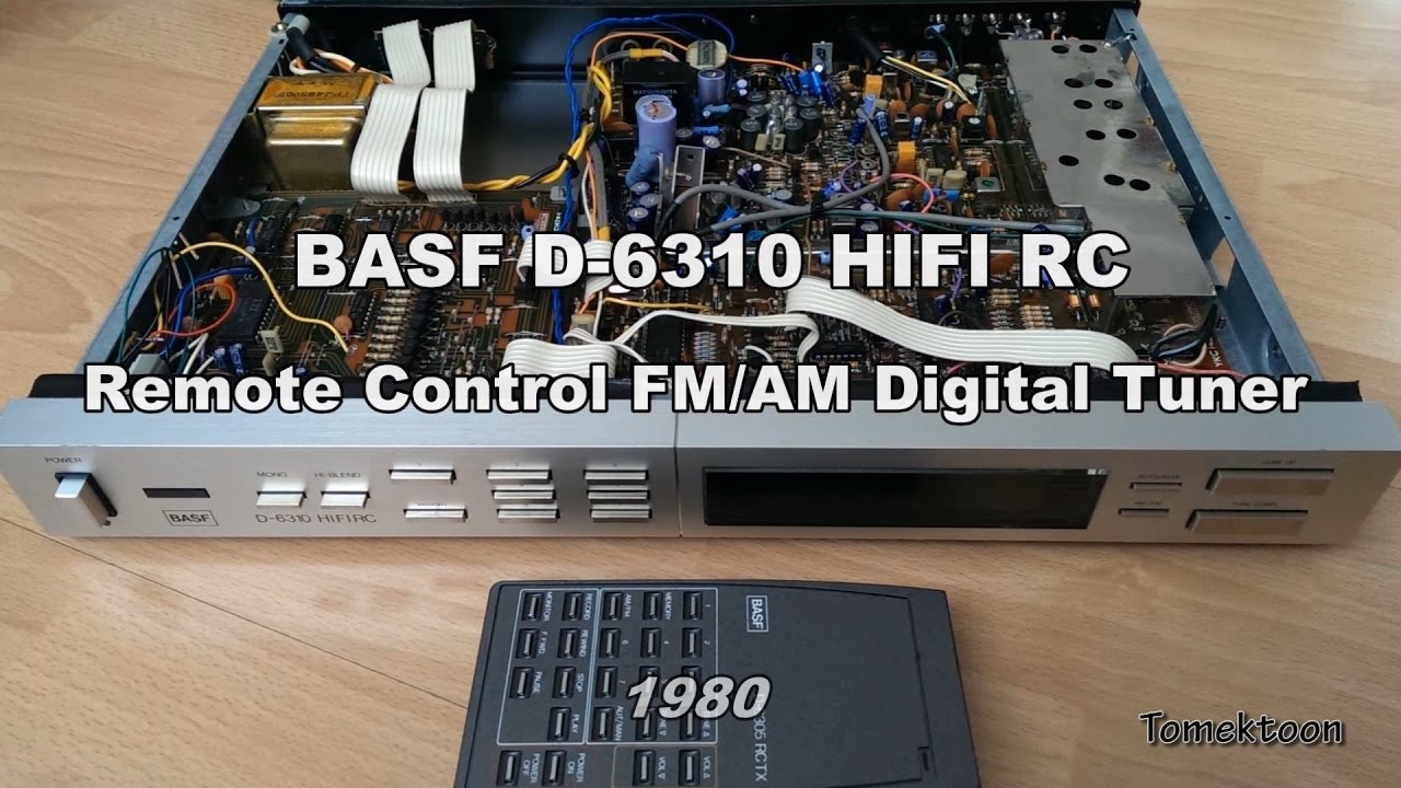 BASF D-6310 HIFI RC FM/AM Digital Tuner teardown / inside (1980) - YouTube