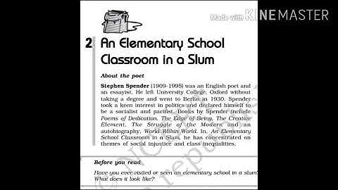 An elementary school classroom in a slum- poem