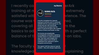 CyberArk Student Review | myTectra | #cybersecurity #cyberark #mytectra #certificationtraining