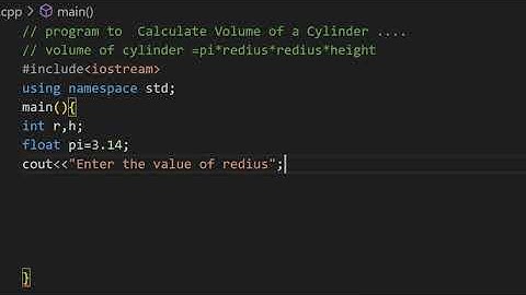 C++ Program To  Calculate Volume of a Cylinder in  Hindi | @Learnprogramming786