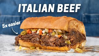 The Easiest Italian Beef Sandwich Ever