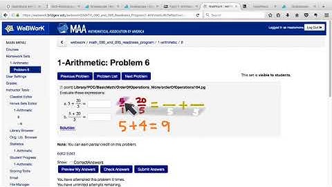 095.0 Fractions and WeBWorK