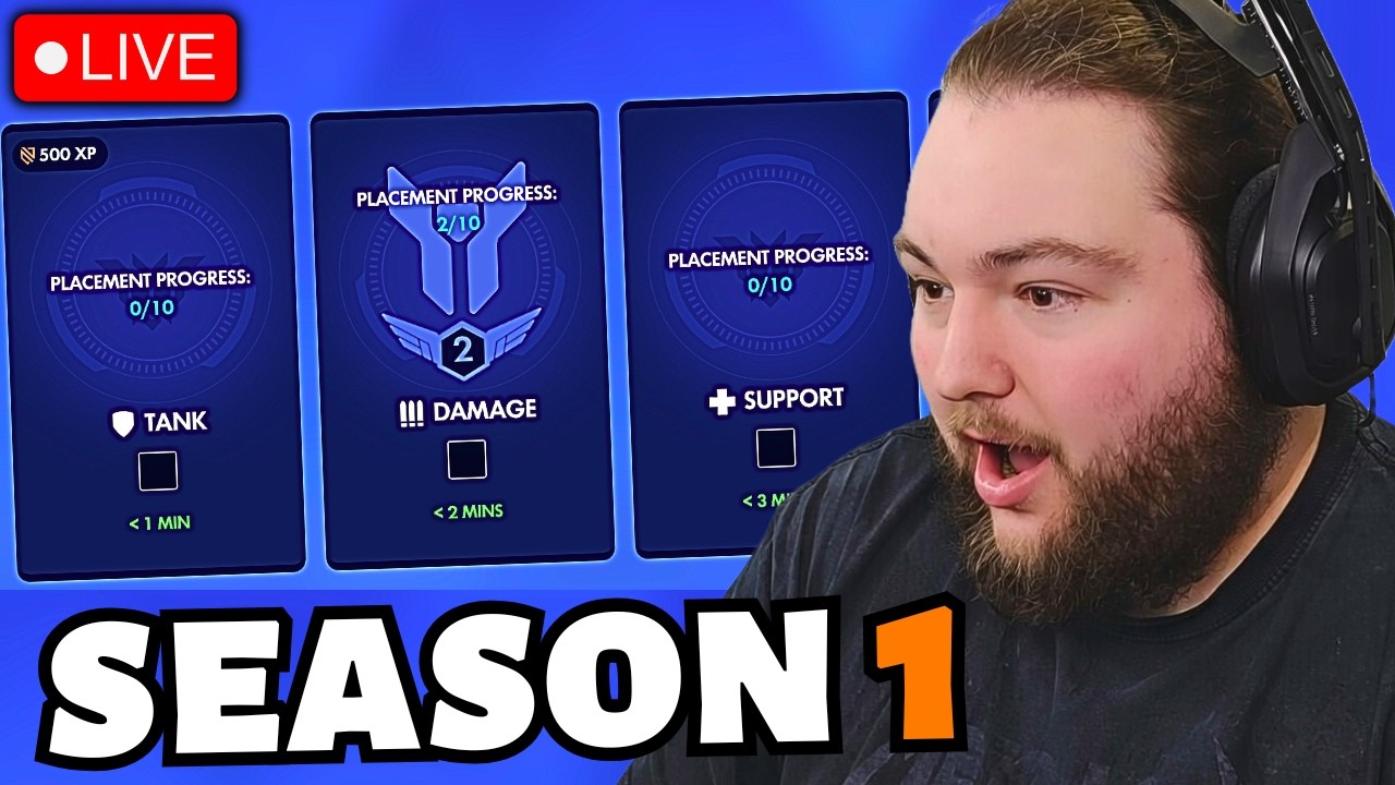 🔴LIVE - OVERWATCH | Season 1 Placement Matches and Talking to Chat!