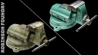 Restoring an old Polish bench vise. FPU vise restoration Bison